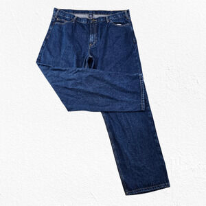 Y2K Vintage Dark Wash Classic Mid-Rise Straight Leg Jeans 42x32 Retro Jeans NWT